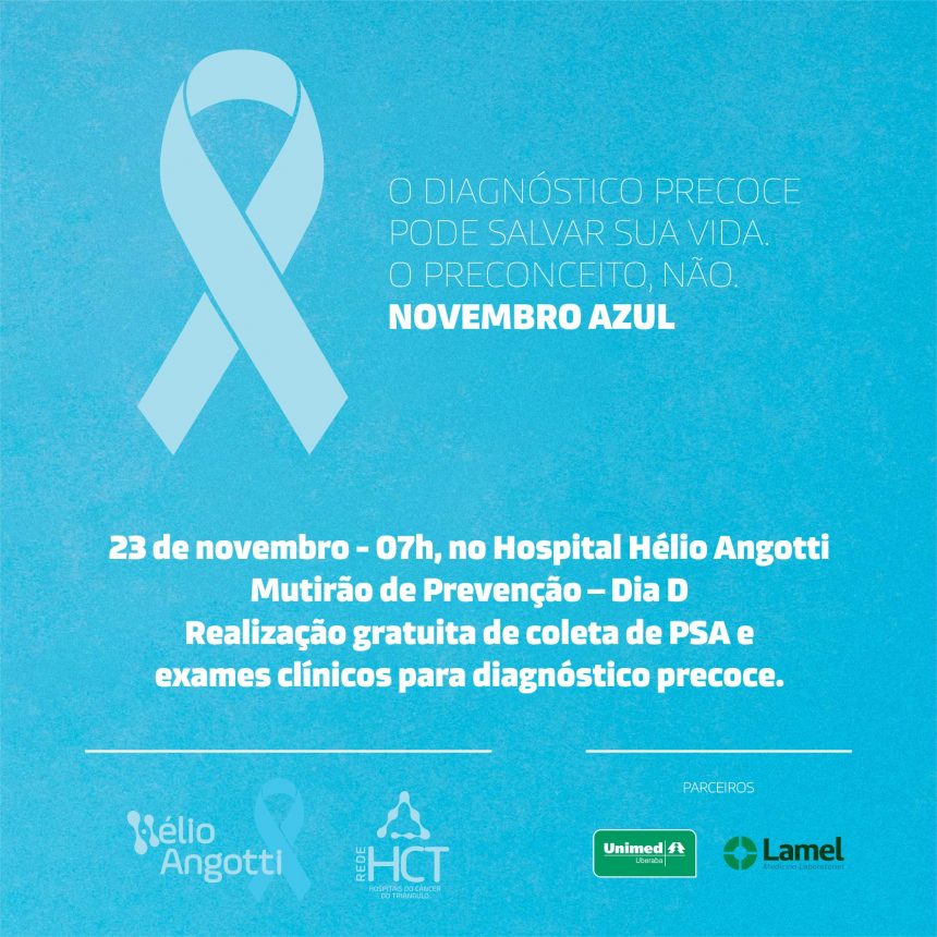 Vem aí o Terceiro Mutirão do Novembro Azul