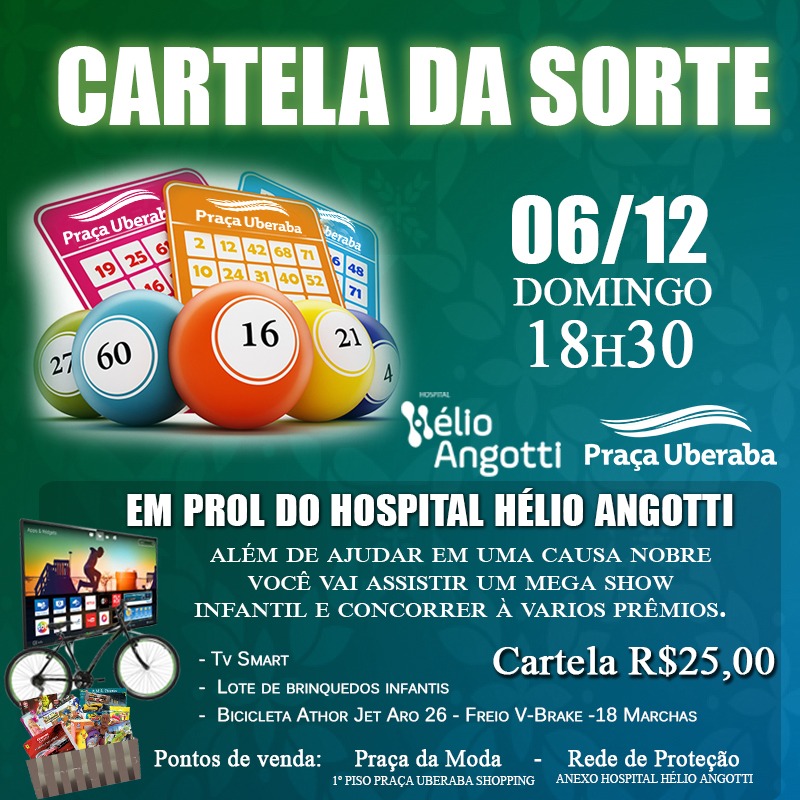 CARTELA DA SORTE – PRAÇA UBERABA SHOPPING CARTELA DA SORTE – PRAÇA UBERABA SHOPPING