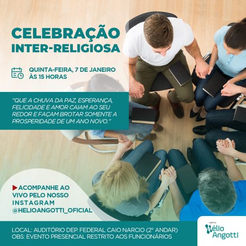 HÉLIO ANGOTTI PROMOVE CELEBRAÇÃO INTER-RELIGIOSA COM TRANSMISSÃO AO VIVO