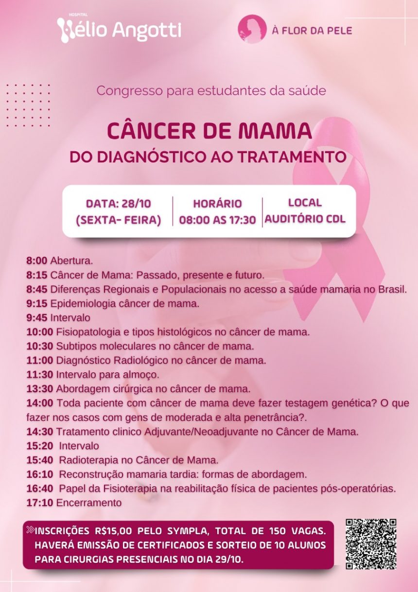 “À FLOR DA PELE” PROMOVE CONGRESSO PARA ESTUDANTES DA ÁREA DA SAÚDE