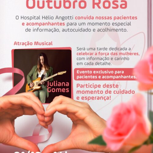 MÚSICA, AUTOESTIMA E PREVENÇÃO: HÉLIO ANGOTTI ABRE OUTUBRO ROSA 2025